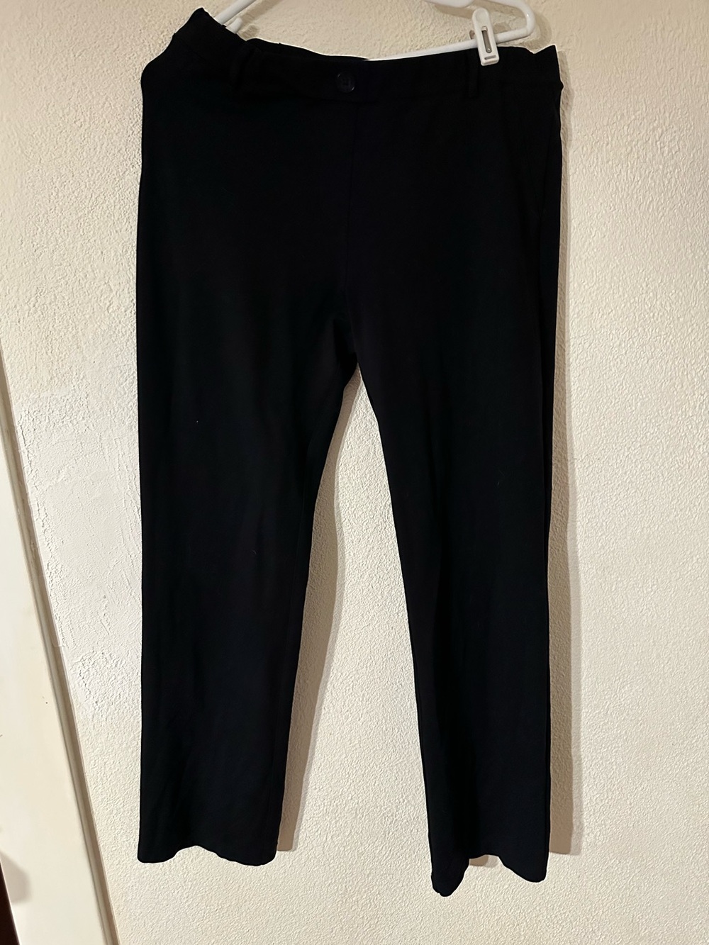 Betabrand Classic Straight Leg Dress Yoga Pants Black Stretch Ponte XL Petite